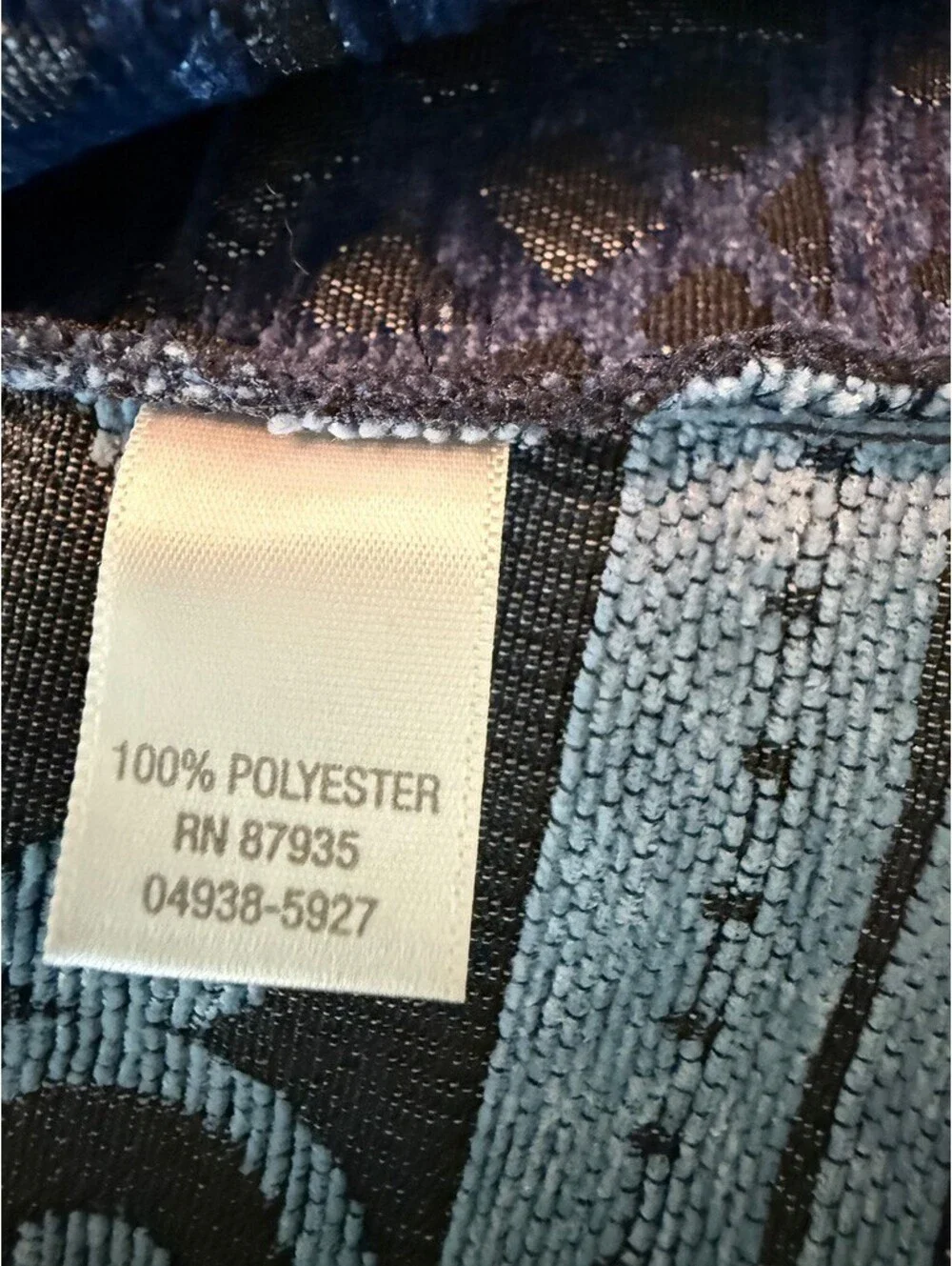 Christopher & Banks XL Tapestry Jacket Blue Geometric Patchwork Art to Wear